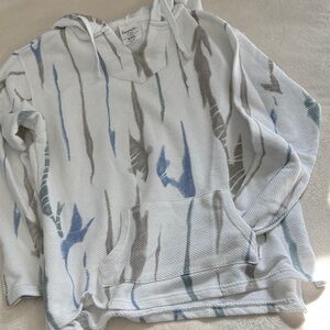 Cozy Tie-Dye Hoodie in Blue and Gray
